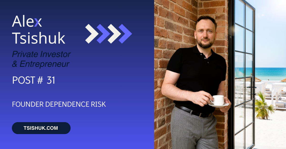 Alex Tsishuk Private Investor, Entreprenuer- Founder Dependence Risk